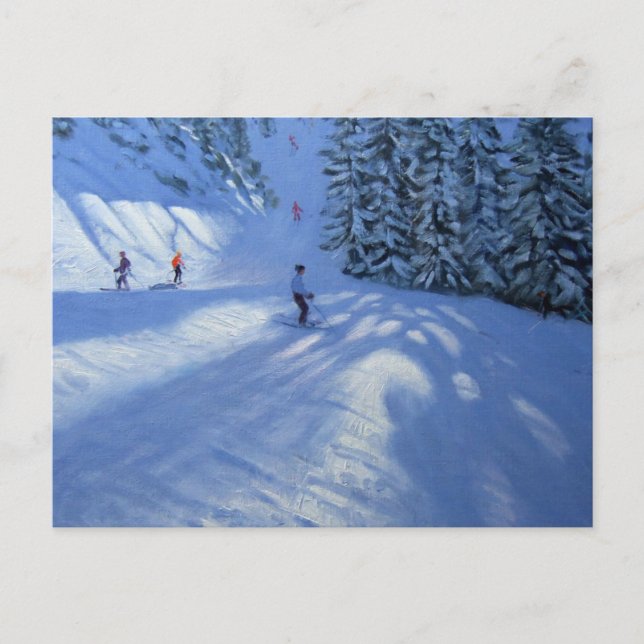 Cartão Postal Execução de esqui Morzine (Frente)