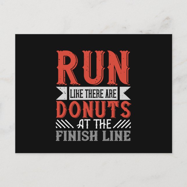 Cartão Postal Executando - Executar como se houvesse rosquinha (Frente)