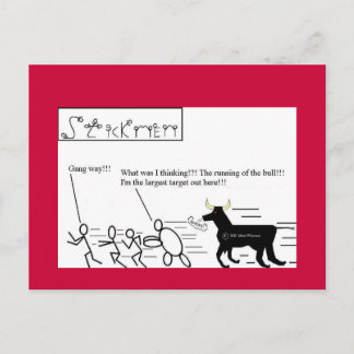 Cartão Postal Executando o Cartão-Postal de Bulls...