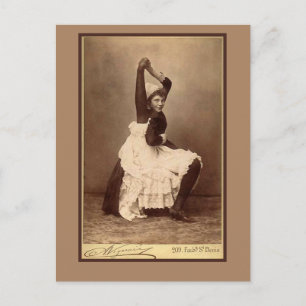 Cartão Postal Executor de circo unido duplo em placas