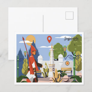 Cartão Postal Exemplo de viagem Jogjakarta Indonesia