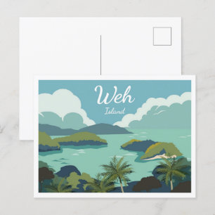 Cartão Postal Exemplo de viagem na Ilha de Weh Aceh Indonésia