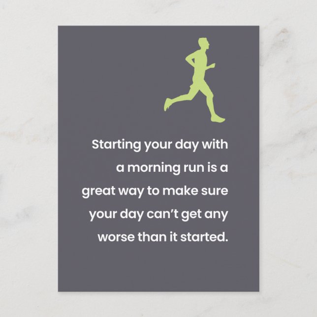 Cartão Postal Exercício/Piada preguiçosa "Apenas para diversão" (Frente)