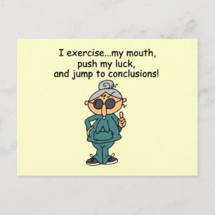 Cartão Postal Exercício, Pressão, Humor Salto