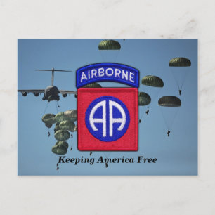 Cartão Postal Exército 82ª DIV ABN Veteranos de Fort Bragg Aerot