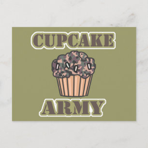 Cartão Postal Exército cupcake