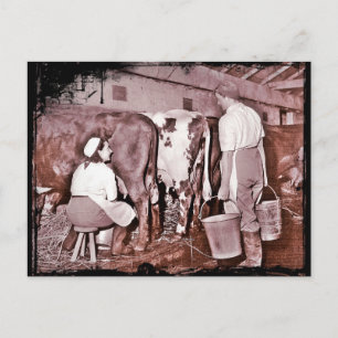 Cartão Postal Exército da Terra das Mulheres LACTICÍNIOS WWII