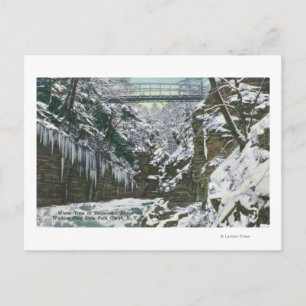 Cartão Postal Exibição da Ponte de Suspensão de Gorge do Esta