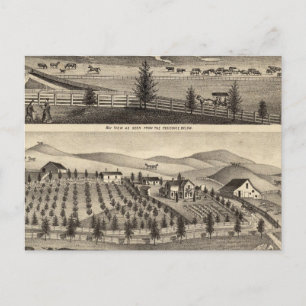 Cartão Postal Exibição de compartimento e residência do JR Rosa