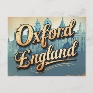 Cartão Postal Exibição Retroativa Clássica de Oxford