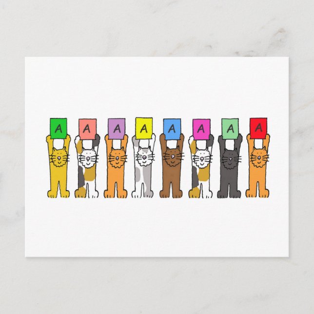 Cartão Postal Êxito no exame do hetero A (Frente)