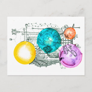Cartão Postal Expandindo a arte fina multiversa