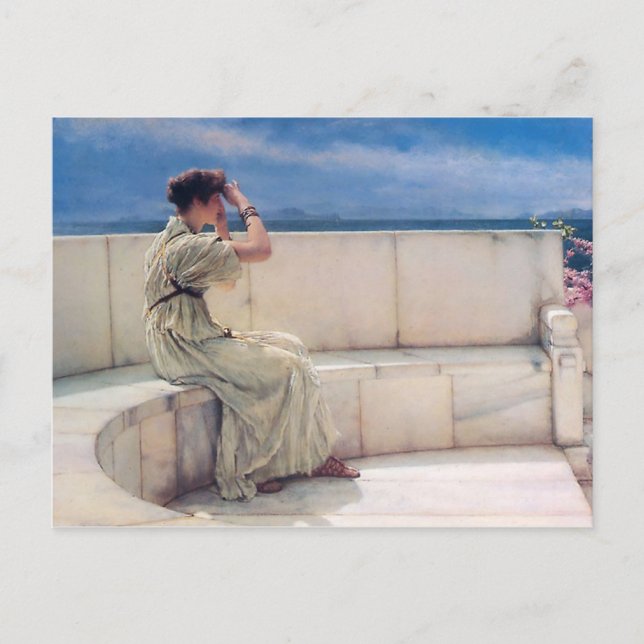 Cartão Postal Expectativas de Lawrence Alma Tadema (Frente)