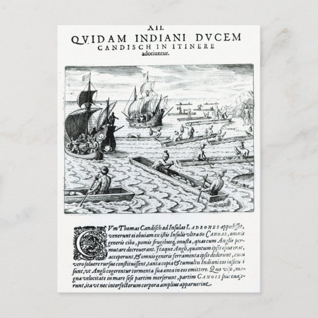 Cartão Postal Expedição de Thomas Cavendish (Frente)