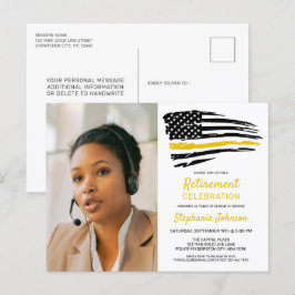 Cartão Postal Expeditor Personalizado Foto Thin Dourado Retireme