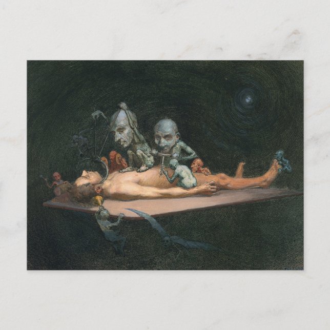 Cartão Postal Experiência de Quase Morte de um Homem & Espíritos (Frente)