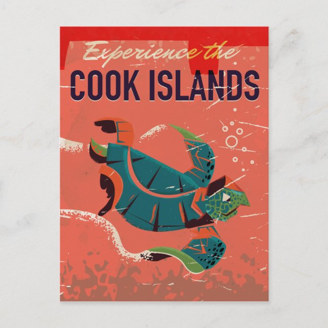 Cartão Postal Experimente a poster das ilhas de cozinheiros (Frente)
