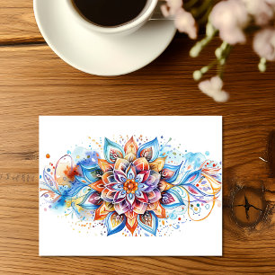 Cartão Postal Experimentos com Rangoli todos os dias