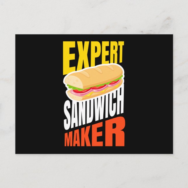 Cartão Postal Expert Sandwich Maker Fast Food (Frente)