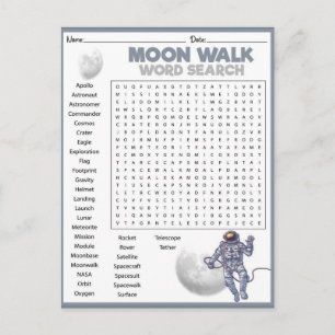 Cartão Postal Exploração Espacial Caminhada na Lua