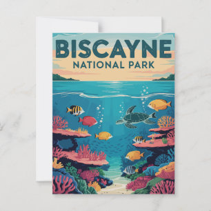 Cartão Postal Explorando o Parque Nacional de Biscayne Águas da