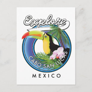 Cartão Postal explorar cabo san lucas méxico adesivo de viagem