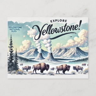 Cartão Postal Explorar Yellowstone