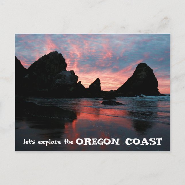 Cartão Postal Explore Oregon Coast Sunrise Harris Beach (Frente)