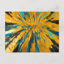 Explosão Abstrata Golden Burst