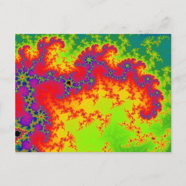 Cartão Postal Explosão do arco-íris (Frente)
