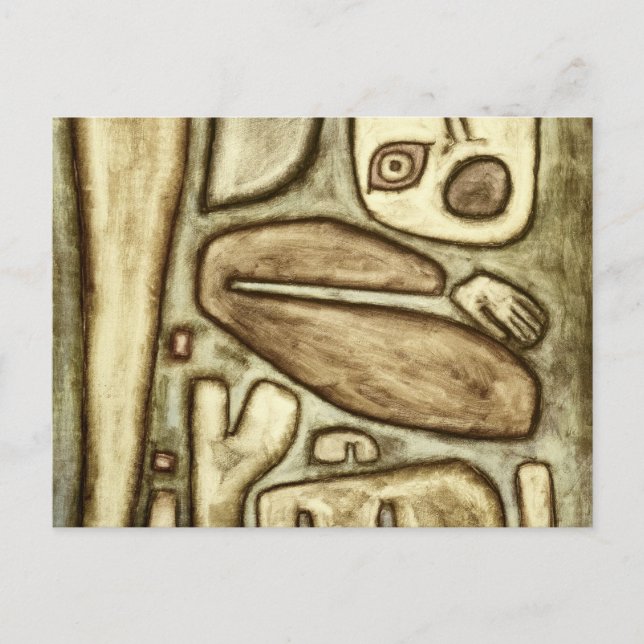 Cartão Postal Explosão do Medo, 1939 por Paul Klee (Frente)