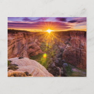 Cartão Postal Explosão solar no Canyon de Chelly, AZ