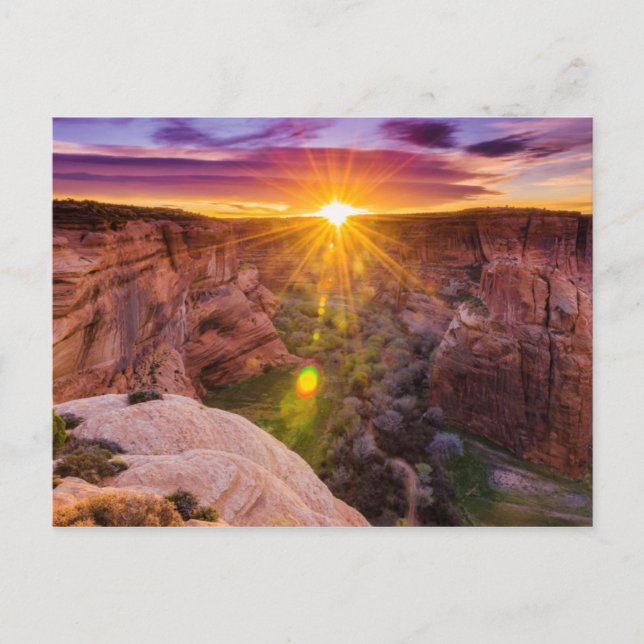 Cartão Postal Explosão solar no Canyon de Chelly, AZ (Frente)