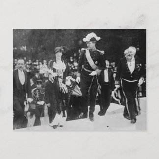 Cartão Postal Expo Rei Albert & Queen Elizabeth Ghent 1913