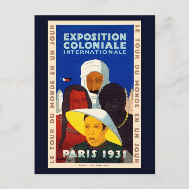 Cartão Postal Exposição Colonial Paris 1931 (Frente)