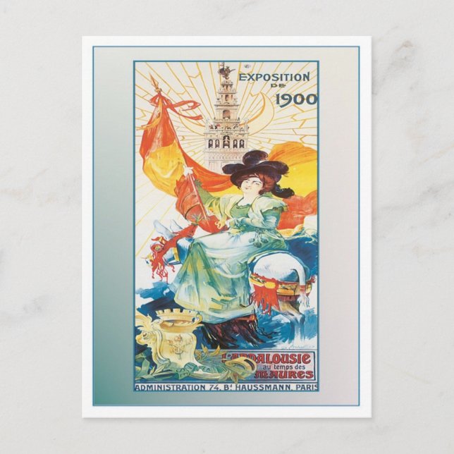 Cartão Postal Exposição de espanha (Frente)