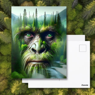 Cartão Postal Exposição Dupla Pé-Grande com Floresta