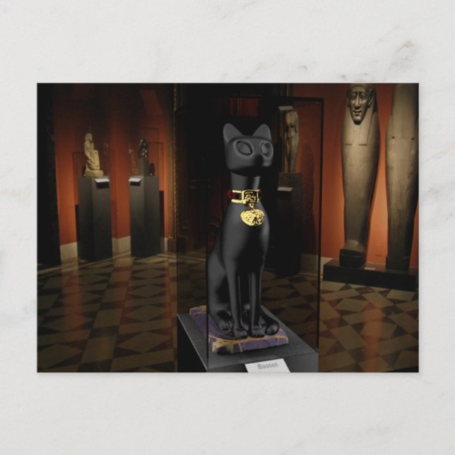 Cartão Postal Exposição egípcia, Bastet (Frente)