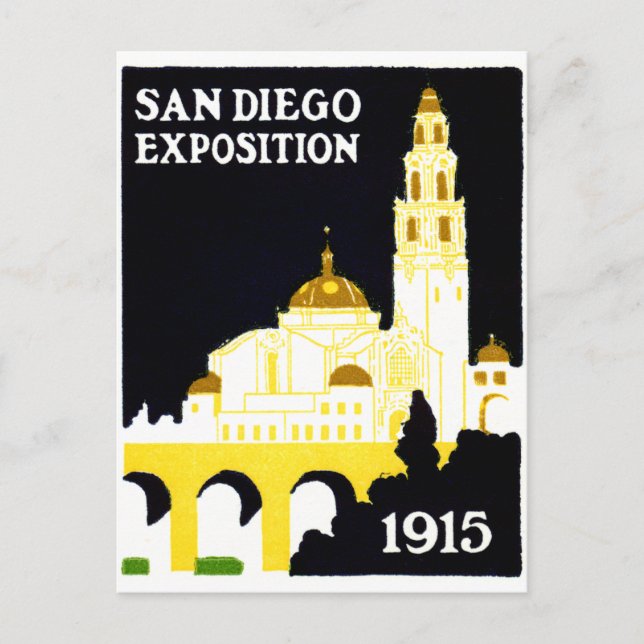 Cartão Postal Exposição San Diego 1915 (Frente)