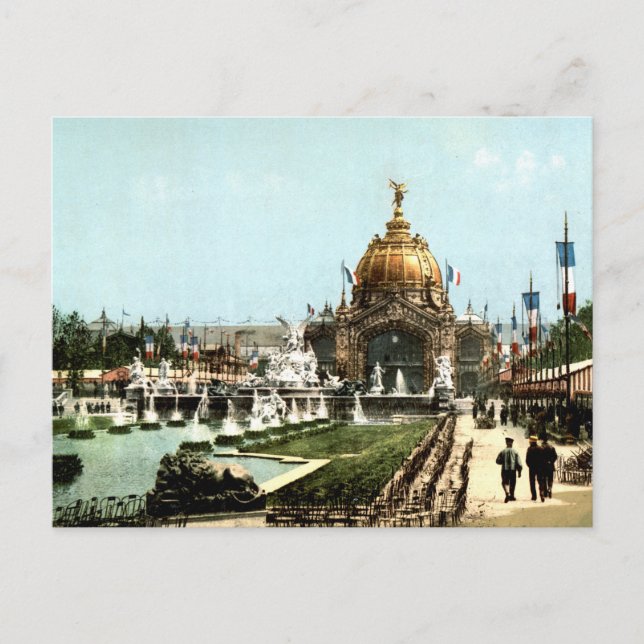 Cartão Postal Exposição Universal 1889 Paris França (Frente)