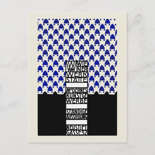 Cartão Postal Exposição Vintage Wiener Werkstaette (Frente)