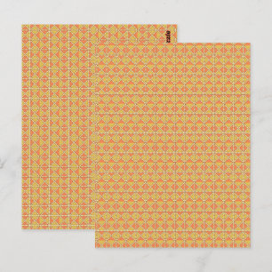 Cartão Postal Expresse seu estilo com laranja e amarelo vibrante