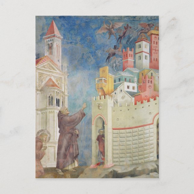 Cartão Postal Expulsão dos Demônios de Arezzo, 1297-1999 (Frente)
