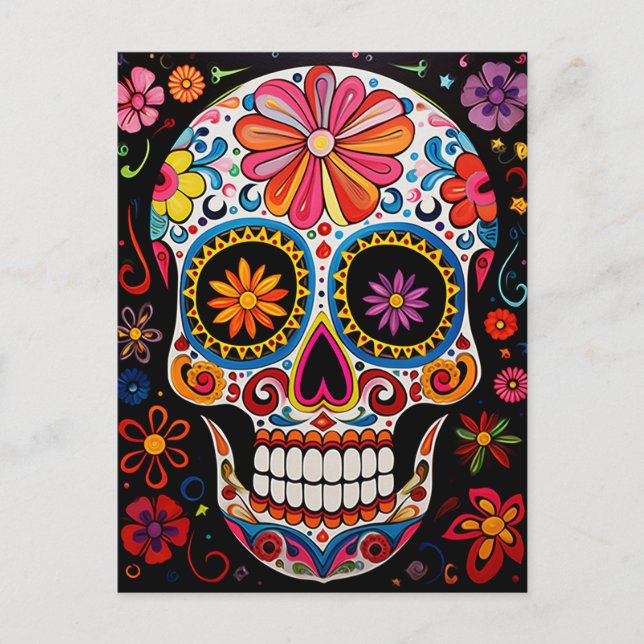 Cartão postal 💀 Exquisite Día de Muertos (Frente)