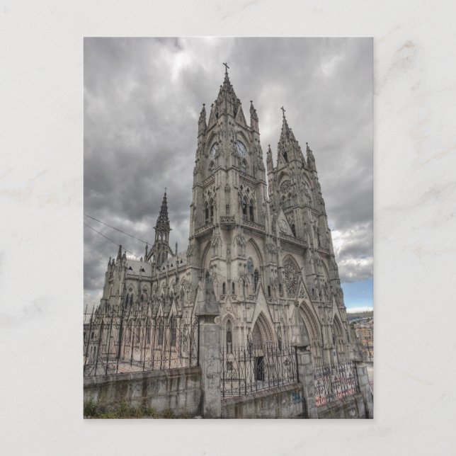 Cartão Postal Exterior da Basilica em Quito, Equador (Frente)
