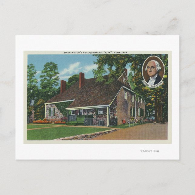 Cartão Postal Exterior do QG de George Washington (Frente)