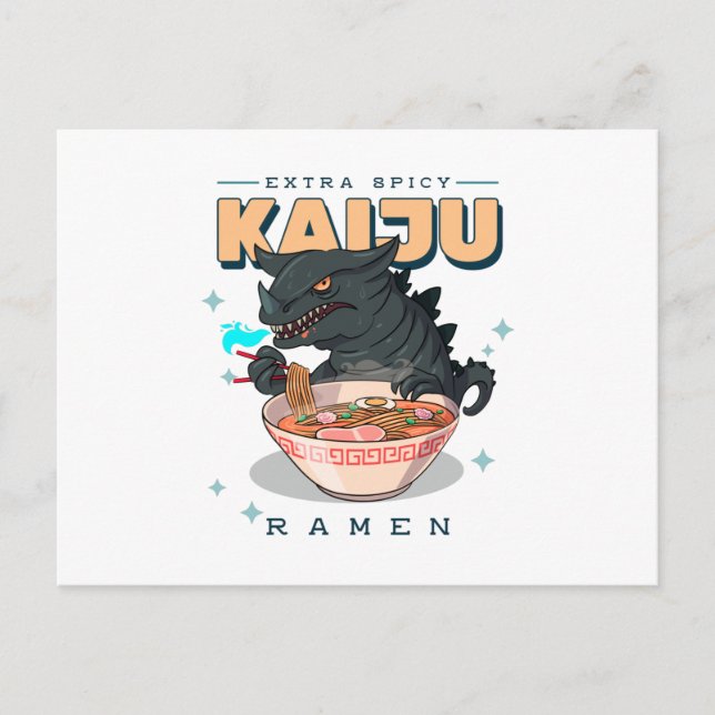 Cartão Postal Extra Spicy - Kaiju Ramen - Ventiladores Ramen (Frente)