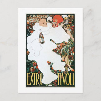 Cartão Postal Extra Tivoli Vintage Bebida Vinho E Arte