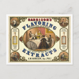 Cartão Postal Extrato Aromatizante de Vintage Advertisement Harr