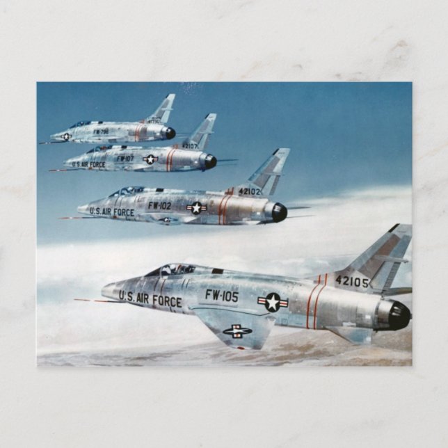 Cartão Postal F-100 Super Sabers (Frente)
